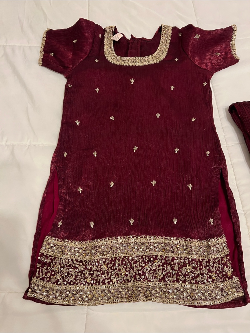 Indian Embellished Maroon Party Dress
